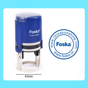 Tampon encreur rond FOSKA Clear Impression 18/33/43 mm avec tampon encreur rechargeable et remplaçable pour l'impression répétitive - Product Image 6