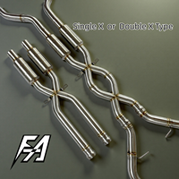 Livraison gratuite pour l'échappement arrière BMW M3 E92 E93 avec commande de soupape électronique, conception à double ou simple tuyau en X, embouts en option