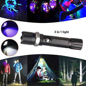 Torcia LED in Lega di Alluminio con Doppia Sorgente Luminosa, Luce Bianca e Nera, UV 395nm, Luce Nera per Rilevamento di Scorpioni - Product Image 6