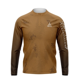 Vêtements personnalisés Veste de pêche respirante pour l'extérieur Veste Rash Guard pour hommes Slim Fit Half Zip - Product Image 2