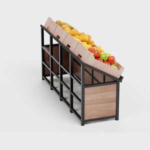 Exhibidores de Frutas y Verduras para Supermercados Hechos a Medida, Estantes de Una Sola Capa para Productos Frescos, Se Pueden Colocar Contra la Pared - Product Image 3