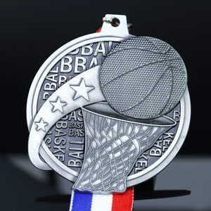 Médaille <span class=keywords><strong>de</strong></span> compétition <span class=keywords><strong>de</strong></span> basketball ancienne en alliage <span class=keywords><strong>de</strong></span> zinc, placage métallique, impression UV, médaille d'honneur pour événement <span class=keywords><strong>de</strong></span> basketball, cadeaux <span class=keywords><strong>de</strong></span> bienvenue - Product Image 3