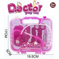 Ensemble de jouets éducatifs KSF Little Doctor, 6 pièces, pour jeux de rôle médicaux pour enfants, avec seringue, stéthoscope, trousse d'infirmière, en plastique