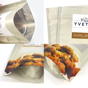 Bolsa de embalaje de alimentos con cierre y ventana transparente, impresa a medida, a prueba de humedad, para refrigerios congelados y alimentos fritos. - Product Image 2