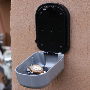 Simply <b>Wall</b> <b>Mounted</b> <b>Key</b> <b>Box</b> KS020 Gray Plastic Minimalist Jewelry Storage Organizer - Product Image 1