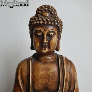 グラスファイバーKWAN YIN主仏像保護ポリレジン仏陀彫刻 - Product Image 3