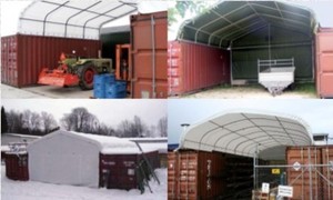 <span class=keywords><strong>Couverture</strong></span> de toit en forme de dôme pour structure de tissu de traction de conteneur d'expédition avec abri d'auvent traité sous pression de cadre en bois naturel - Product Image 5