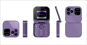 I16 PRO ponsel Flip Mini murah, Porket Mini untuk ponsel Keypad kecil