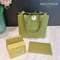 Boîte d'emballage de bijoux en velours de qualité supérieure, sac cadeau en papier personnalisé, coffret cadeau de luxe pour bijoux (bague, collier, bracelet), usine OEM