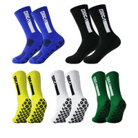 Chaussettes de football antidérapantes personnalisées Chaussettes antidérapantes pour le football, le basket-ball Crew Ankle Running Outdoor Sports Grip Chaussettes