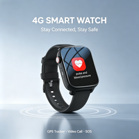 Montre connectée GS19 avec appel vidéo, alerte SOS, détection de chute, écran AMOLED carré, étanche IPX7, moniteur de bien-être, prête à être expédiée