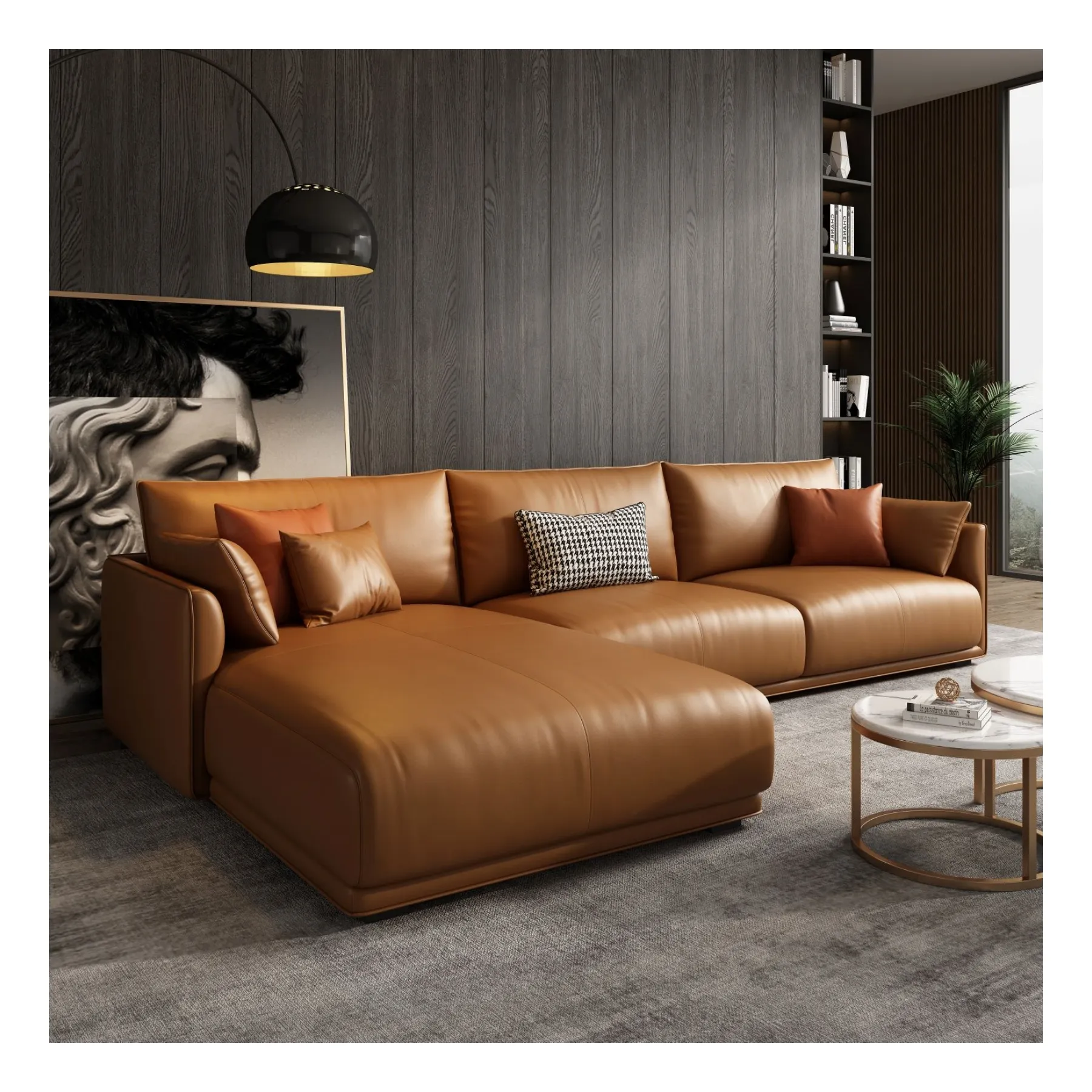 Оптовая продажа, современный диван, диван, l-образный диван, мебель для гостиной, итальянский диван из натуральной кожи