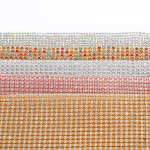 Phụ Kiện Trang Trí May Mặc Vàng Bạc Trở Lại Tấm Rhinestone Tự Dính, 3Mm Kính <span class=keywords><strong>Chaton</strong></span> Hạt Nhôm Sheets - Product Image 2