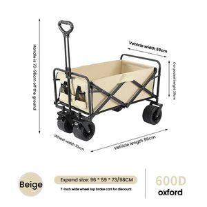 Nouveau <span class=keywords><strong>Camping</strong></span> en plein air voiture pliante <span class=keywords><strong>Camping</strong></span> petite remorque Camp chariot Portable pliant Simple tige voiture - Product Image 4