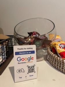 Biểu tượng tùy chỉnh PVC đứng Google xem xét <span class=keywords><strong>NFC</strong></span> mã QR thông minh tap cho nhà hàng cửa hàng tất cả các điện thoại tương thích Mini tag danh tiếng - Product Image 5