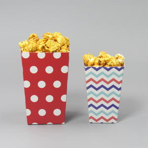 Caja de palomitas de papel cuadrada con logotipo personalizado de fábrica Películas Circos Estadio Estilo colorido y divertido Cajas de palomitas de cartón a rayas - Product Image 3