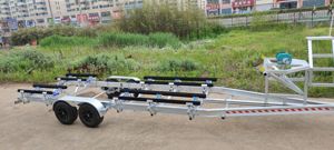 <span class=keywords><strong>Remolque</strong></span> de Catamarán de Aluminio de 9.8m (32 pies) con Ejes Tándem, Construido por el Cliente, con Literas de Madera, Autorización DOT y CE - Product Image 4