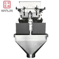Machine de remplissage et d'emballage par vibrations, appareil d'automatisation rapide à 2 têtes, sertisseuse linéaire, date, noix, poids, 2kg