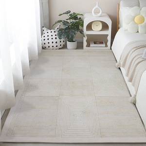 Tappeti per pavimenti lavabili con strisce di Design astratto <span class=keywords><strong>Beige</strong></span> <span class=keywords><strong>e</strong></span> <span class=keywords><strong>grigio</strong></span> tappeti per soggiorno con Area pieghevole - Product Image 2