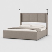Hotelstil Taupe Gepolstertes Bettgestell für King- und Queen-Size Schlafzimmermöbel-Projekte für Importeure und Einzelhändler