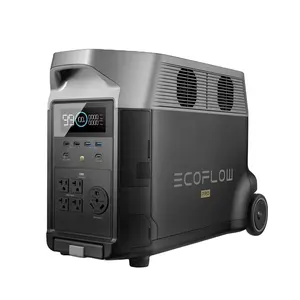 에코 플로우 휴대용 발전소 3600Wh DELTA Pro, 2.7H ~ 완전 충전, 5 AC 콘센트, 3600-7200W, 120V Lifepo4 발전소 포함