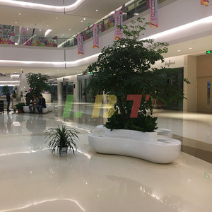 Fiberglass Tree Pit <b>Bench</b> Customized <b>Indoor</b> Mall Furniture Durable Rest Flower Bed - Product Image 3