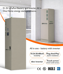 แบตเตอรี่ Lifepo4 6000 รอบการใช้งาน 5kw 10kw 51.2V 48V 300Ah 100Ah 200Ah พร้อม BMS อินเวอร์เตอร์ ระบบกักเก็บพลังงาน แบตเตอรี่โซลาร์แพ็ค - Product Image 2