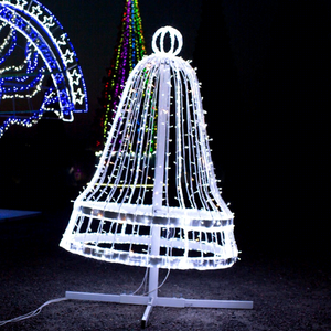 LED Christmas Bell <b>Light</b> Outdoor Holiday Decoration with Motif <b>Lights</b> - Product Image 1