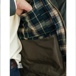 남여 공용 100% 면 방수 왁스 칠 재킷 전면 방풍 통기성 사냥 재킷에 로고 봄 가을 윈드 브레이커 - Product Image 4