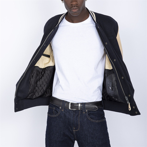 Sport en gros Occasionnels Lettre de <span class=keywords><strong>Basket</strong></span>-Ball Bomber Étanche Brossé En Cuir Collège Hommes Varsity Vestes - Product Image 6