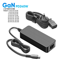 Suplai daya PSU pengisi daya Adaptor 5 v-48 V PD240W AC/DC Adaptor untuk Hub stasiun Dok komunikasi jaringan industri medis
