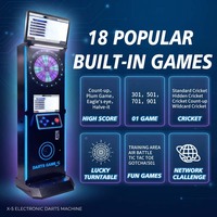 Machine de jeu de fléchettes électronique autonome à monnayeur OEM, réseau en ligne, multijoueur, avec double écran HD