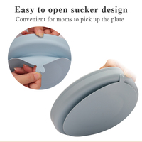 Assiette Bébé en Silicone Personnalisable avec Logo, Motif Dessin Animé, Écologique et Compatible Lave-Vaisselle, avec Couvercle et Compartiments, pour l'Alimentation des Tout-Petits