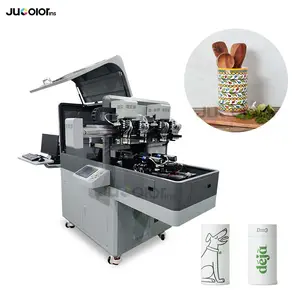 고속으로 열 병 컵 유리 음료 용기 인쇄를위한 Jucolor UV 병 프린터