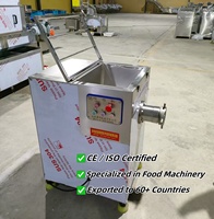 Broyeur à viande industriel 500 kg/h, machine à hacher la viande congelée en acier inoxydable pour l'industrie de la viande, des saucisses et des boulettes