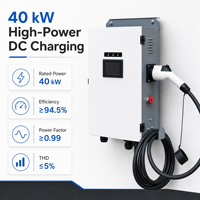 Bornes de recharge au sol pour véhicules électriques, station de recharge DC 40KW 60KW pour usage commercial, chargeur rapide pour VE, CCS2 OCPP