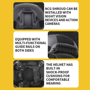 Sivi nhiệm vụ nặng nề chống va đập chống sốc bền ABS xe máy đi xe đạp đào tạo Mũ bảo hiểm xe máy Mũ bảo hiểm chiến thuật - Product Image 4