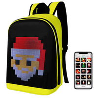 Sac à dos LED unisexe pour ordinateur portable, sac à dos extérieur étanche avec écran LED, télécommande sans fil
