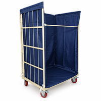 Chariot roll conteneur mobile haute résistance avec housse Oxford amovible pour blanchisserie et logistique OEM
