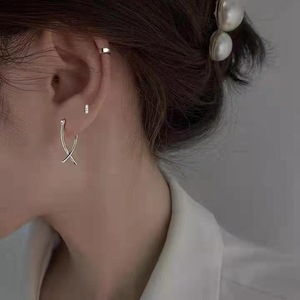 S925 <strong>Sterling</strong> <strong>Silver</strong> <strong>Earrings</strong> for Women Elegant Geometric Ear Jewelry High-End Sense <strong>Small</strong> Exquisite Stud <strong>Hoop</strong> <strong>Earrings</strong> - Product Image 4