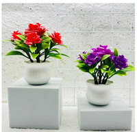 Pot Bunga Plastik Modern Multi-warna Grosir 14*12cm untuk Dekorasi Rumah Kantor Pernikahan Pesta Tahun Baru