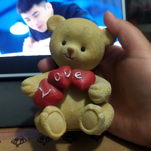 Heart Bear Custom Ornaments Heart Bear Figurines Love <b>Crafts</b> Heart Bear Gifts - Product Image 2