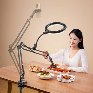 F1A Anneau Lumineux Avec Support Téléphone USB Beauté <span class=keywords><strong>Vidéo</strong></span> Studio Photo Lampe Cercle LED Dimmable Lumière Froide Chaude Selfie 10 Pouces - Product Image 6