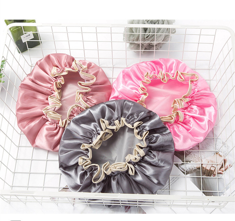 Недорогая эластичная двухслойная многоразовая Водонепроницаемая маска для волос для приготовления пищи маска для сна шапочка для ванны и душа