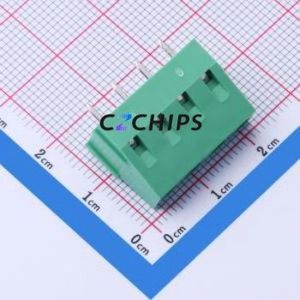 MX128-5.08-04P-GN01-Cu-Y-A Screw Terminal Block Through hole Component (THT),P=5.08mm Connector 1x4P 5.08mm Green Through Hole - Product Image 2