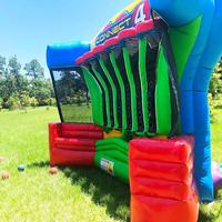 Toboggan gonflable commercial 4 en 1, jeu sportif portable en PVC pour le tir sur cible de carnaval