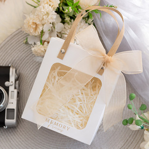 Sac en papier <span class=keywords><strong>Kraft</strong></span> avec fenêtre, impression personnalisée de votre propre Logo, sac en papier artisanal avec poignée - Product Image 4