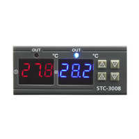 Contrôleur de température numérique double Vitech STC-3008 NTC avec écran LCD, thermostat réglable pour incubateur, indice de protection IP68