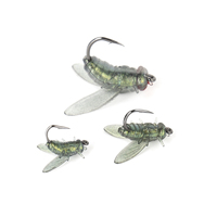 Meilleur Appât en Silicone pour Pêche à la Mouche de la Truite avec Hameçons pour Débutants, Appât Flottant pour la Pêche en Rivière, Lac et Ruisseau