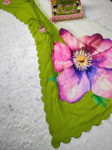 Modern Georgette Handwork Saree para fiestas Graduaciones Diwali Trending Products - Product Image 5